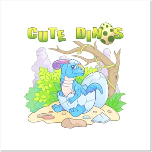 little cute dinosaur Posters and Art